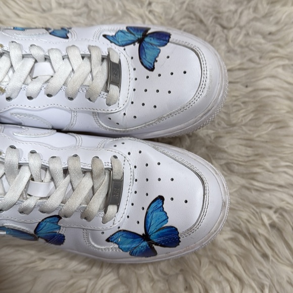 Nike Air Force 1 Low Blue Butterfly‎ Fun
Custom Shoes Women’s Size 6 - Picture 5 of 11